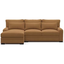winston light brown sectional   