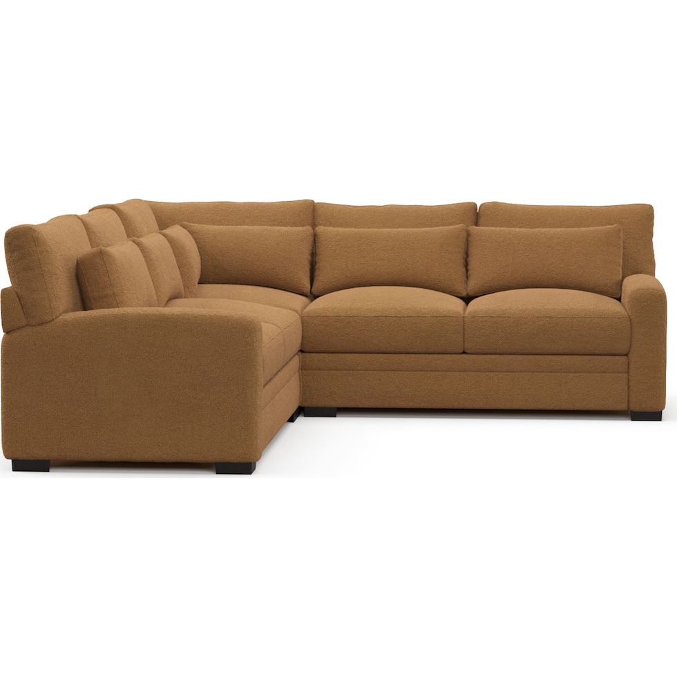winston light brown sectional   