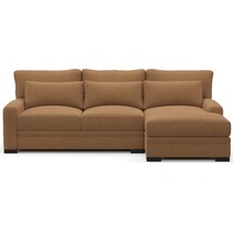 winston light brown sectional   