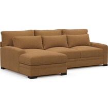 winston light brown sectional   