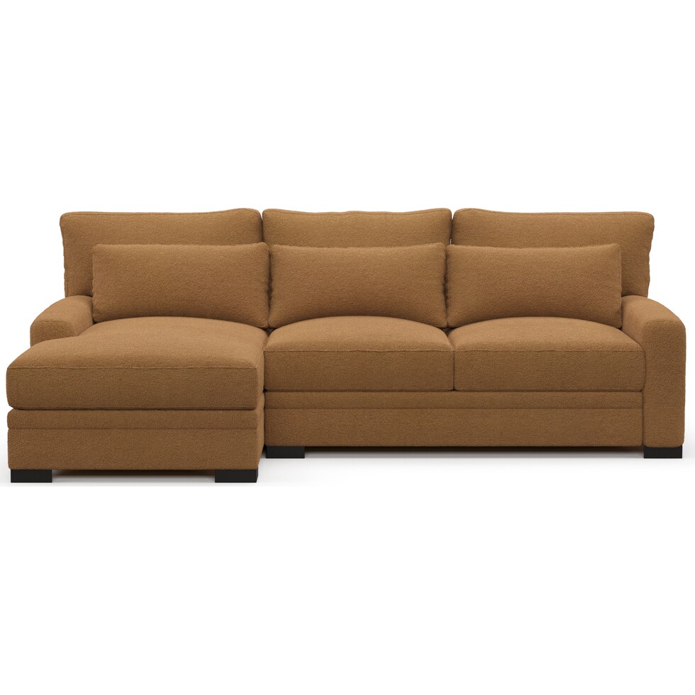 winston light brown sectional   