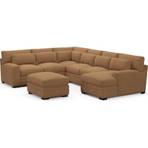 winston light brown sectional   
