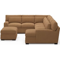 winston light brown sectional   
