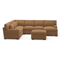 winston light brown sectional   