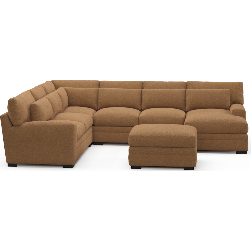 winston light brown sectional   