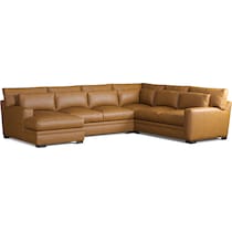 winston light brown sectional   