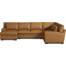 winston light brown sectional   