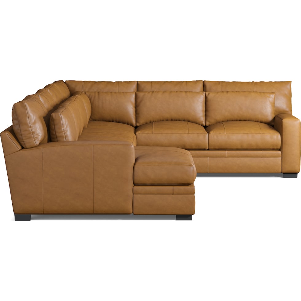 winston light brown sectional   