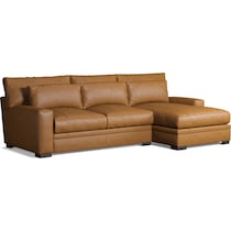 winston light brown sectional   