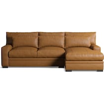 winston light brown sectional   
