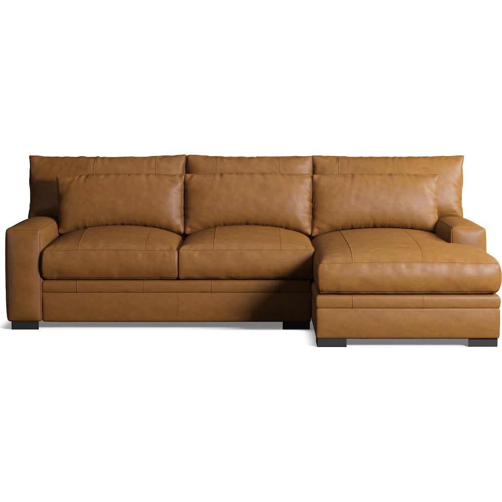 winston light brown sectional   