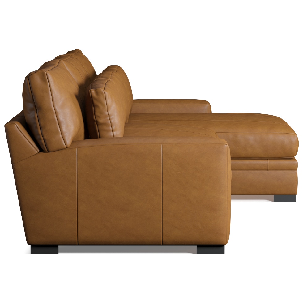 winston light brown sectional   