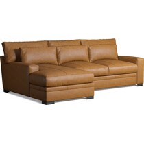 winston light brown sectional   