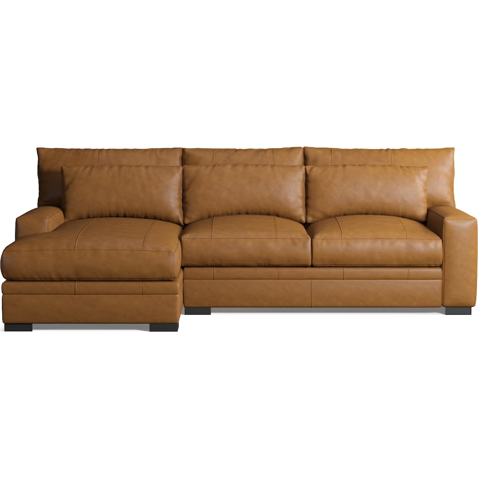 winston light brown sectional   