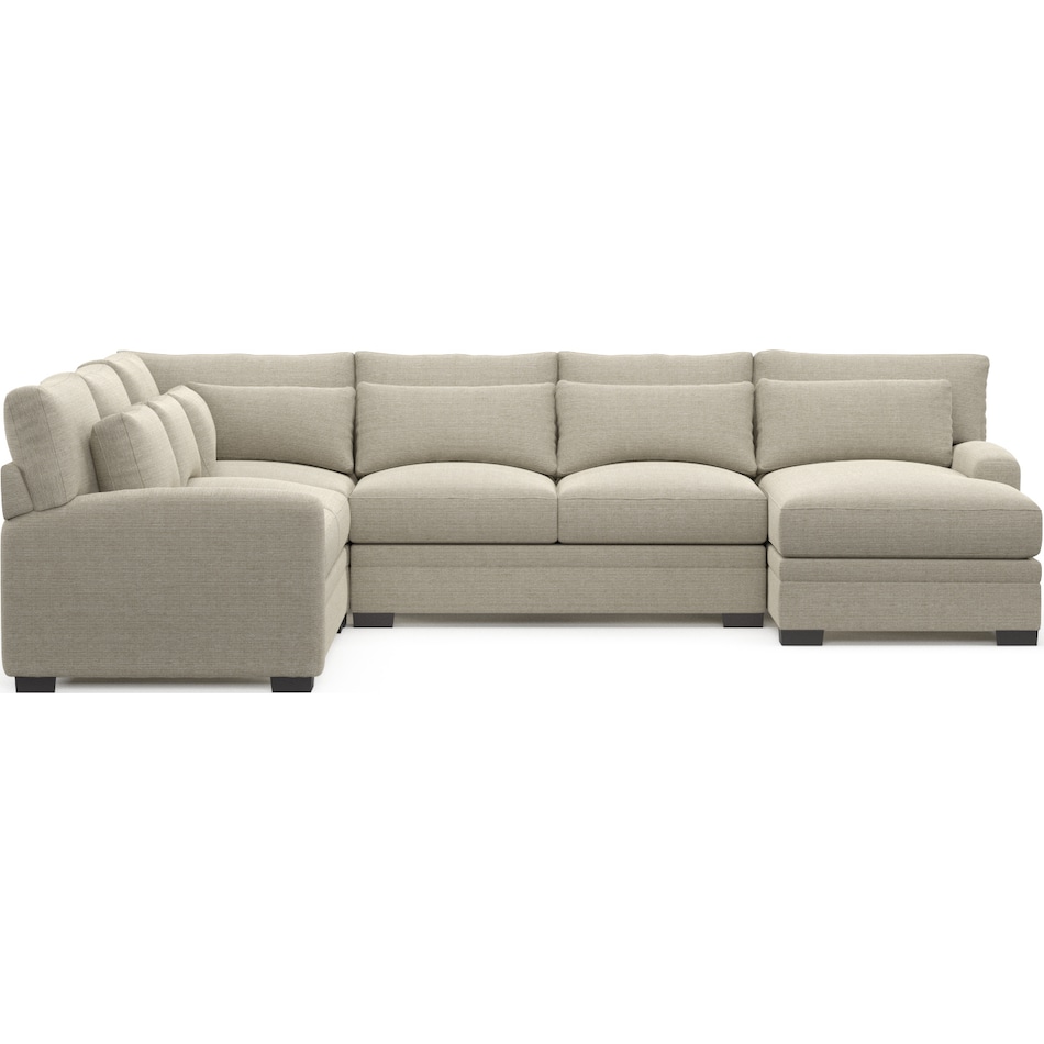 winston light brown sectional   