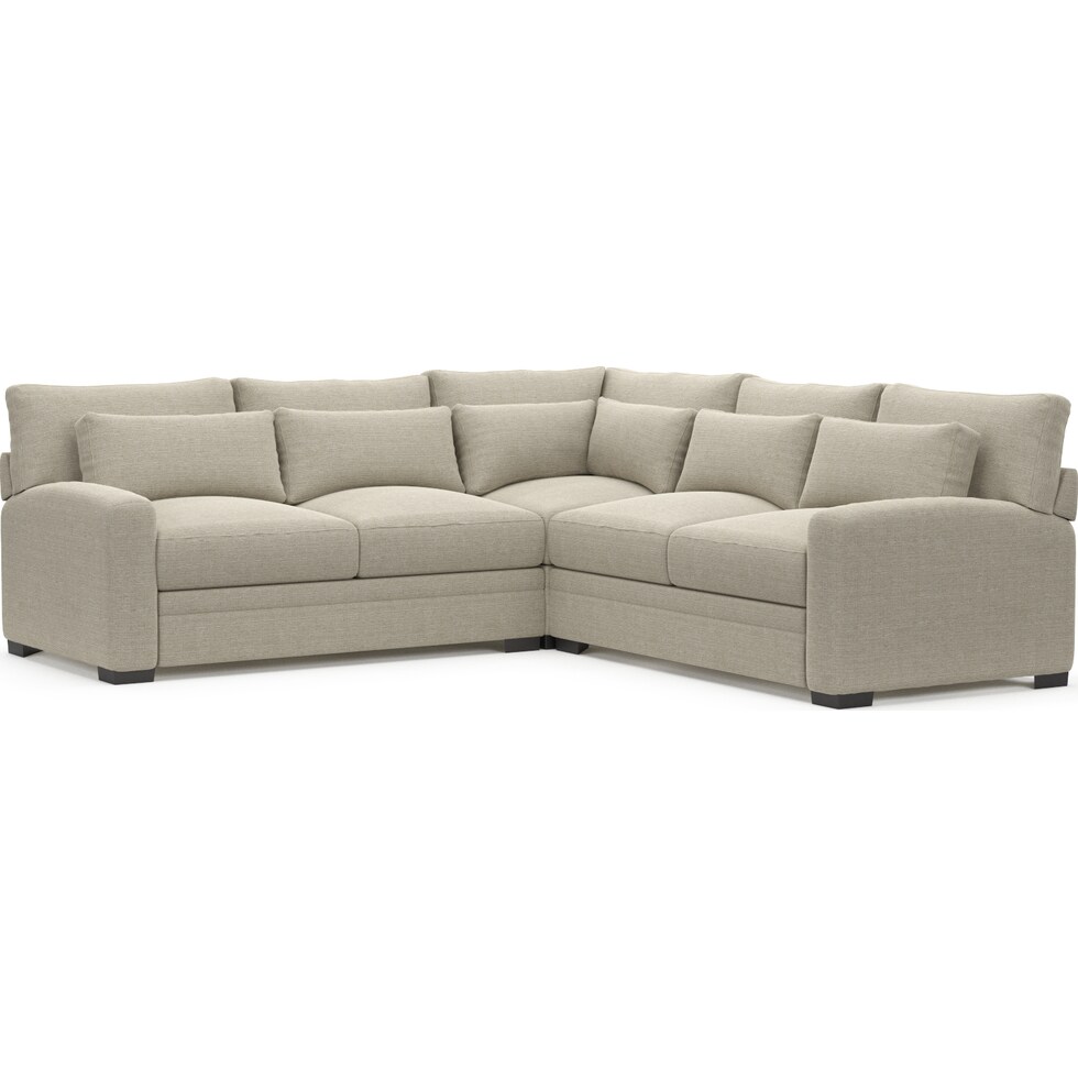 winston light brown sectional   