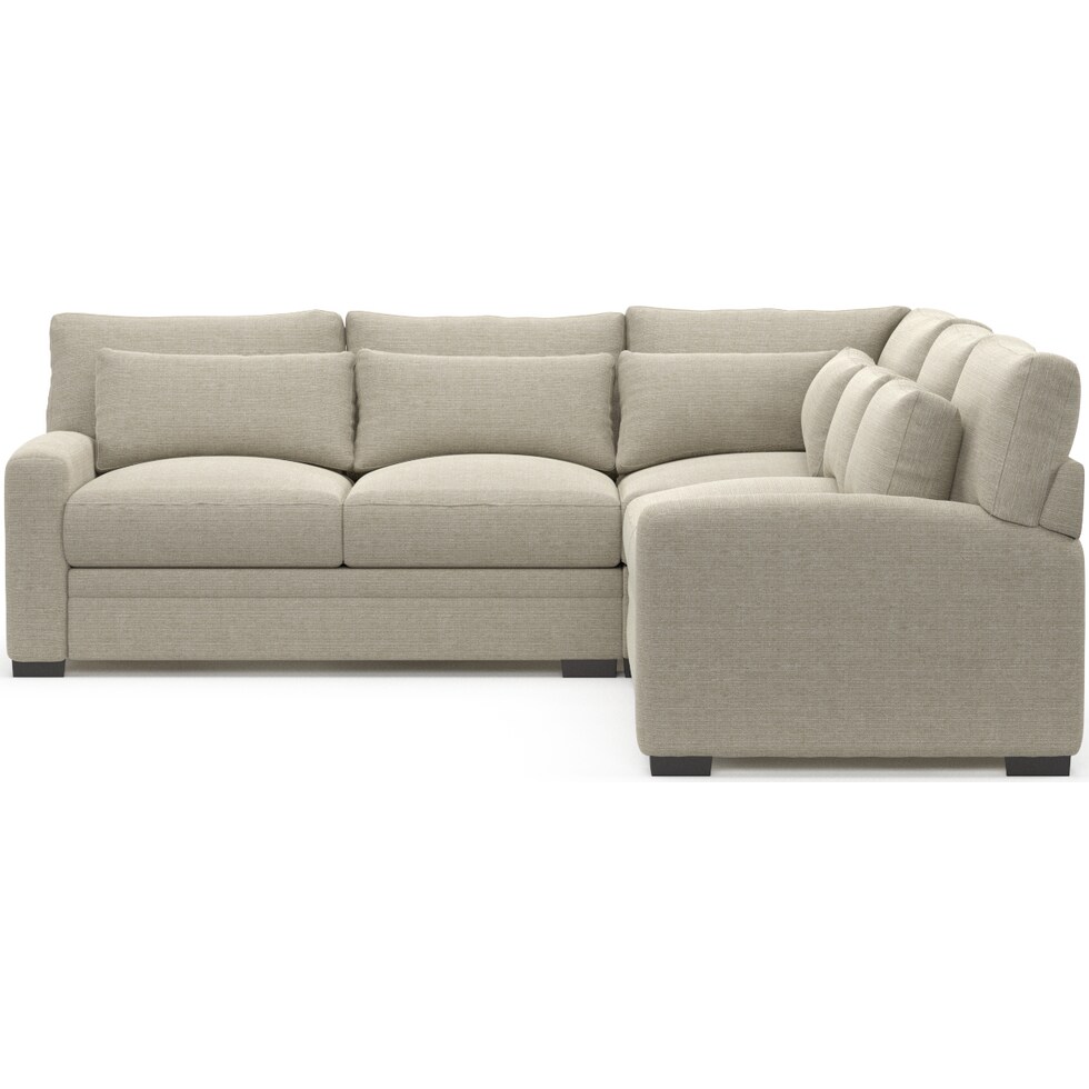 winston light brown sectional   