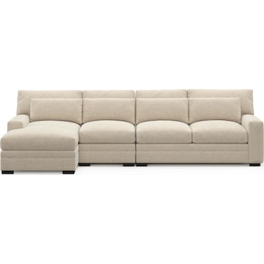 Winston Foam Comfort Sectional - Luscious Champagne