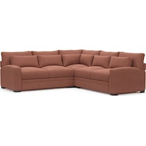 winston pink sectional   
