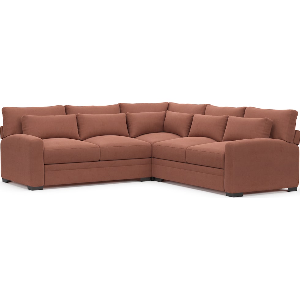 winston pink sectional   