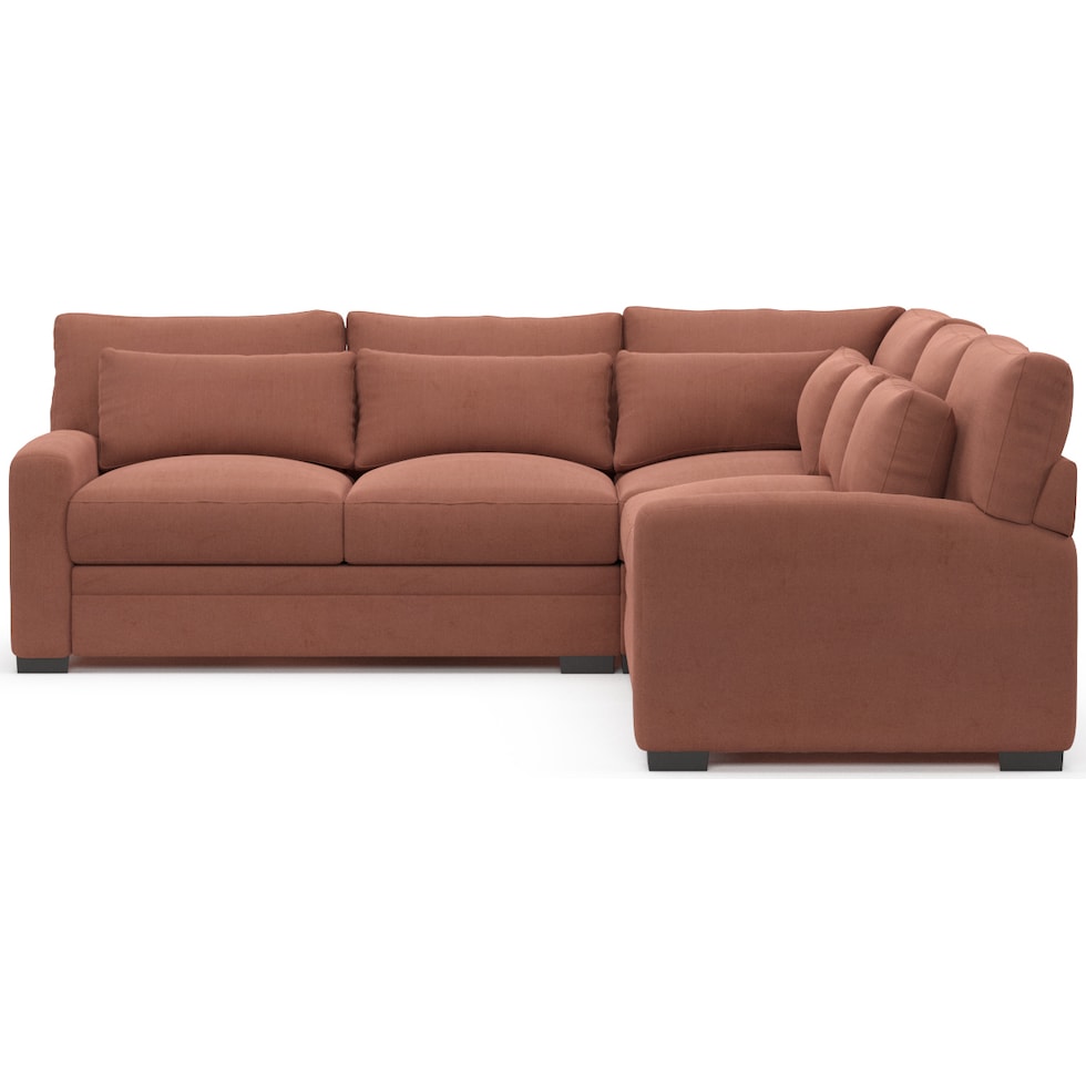 winston pink sectional   