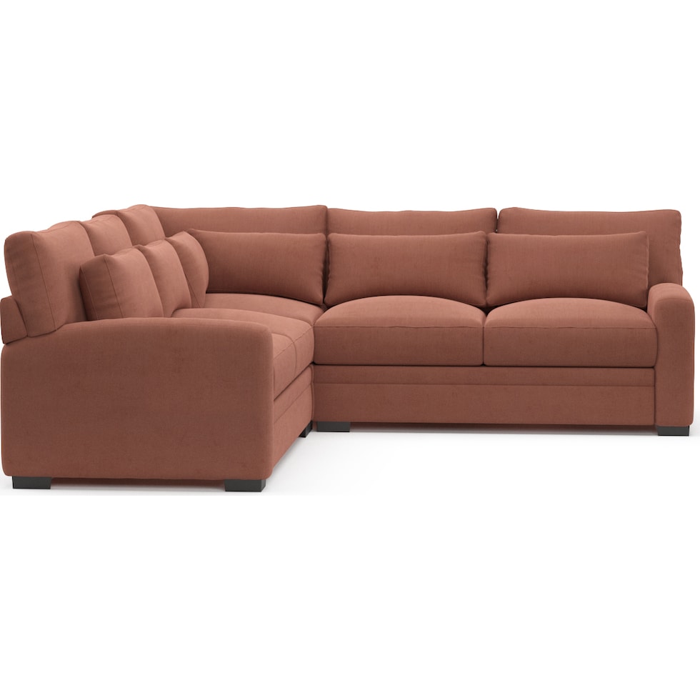 winston pink sectional   