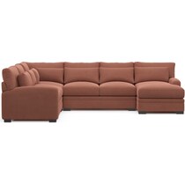 winston pink sectional   