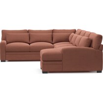 winston pink sectional   