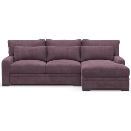 Winston Foam Comfort 2-Piece Sectional with Right-Facing Chaise - Bella Thistle