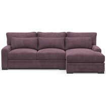 winston purple sectional   