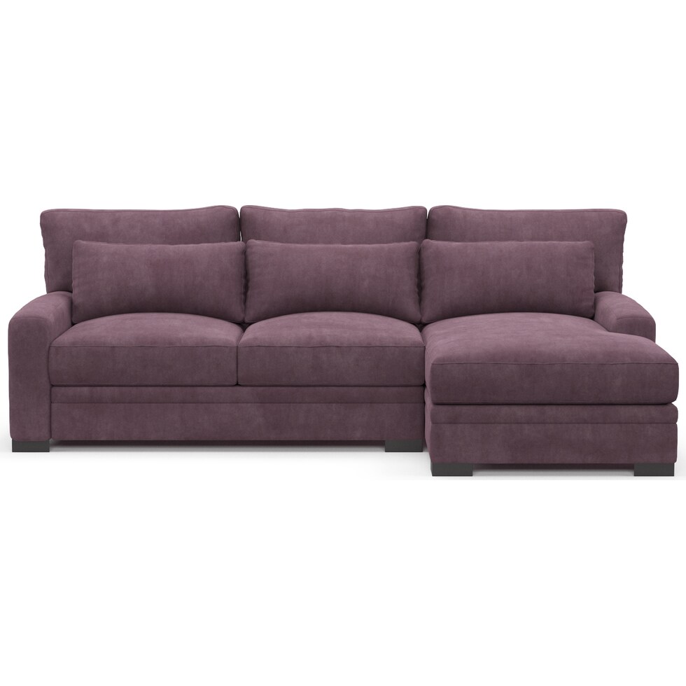 winston purple sectional   