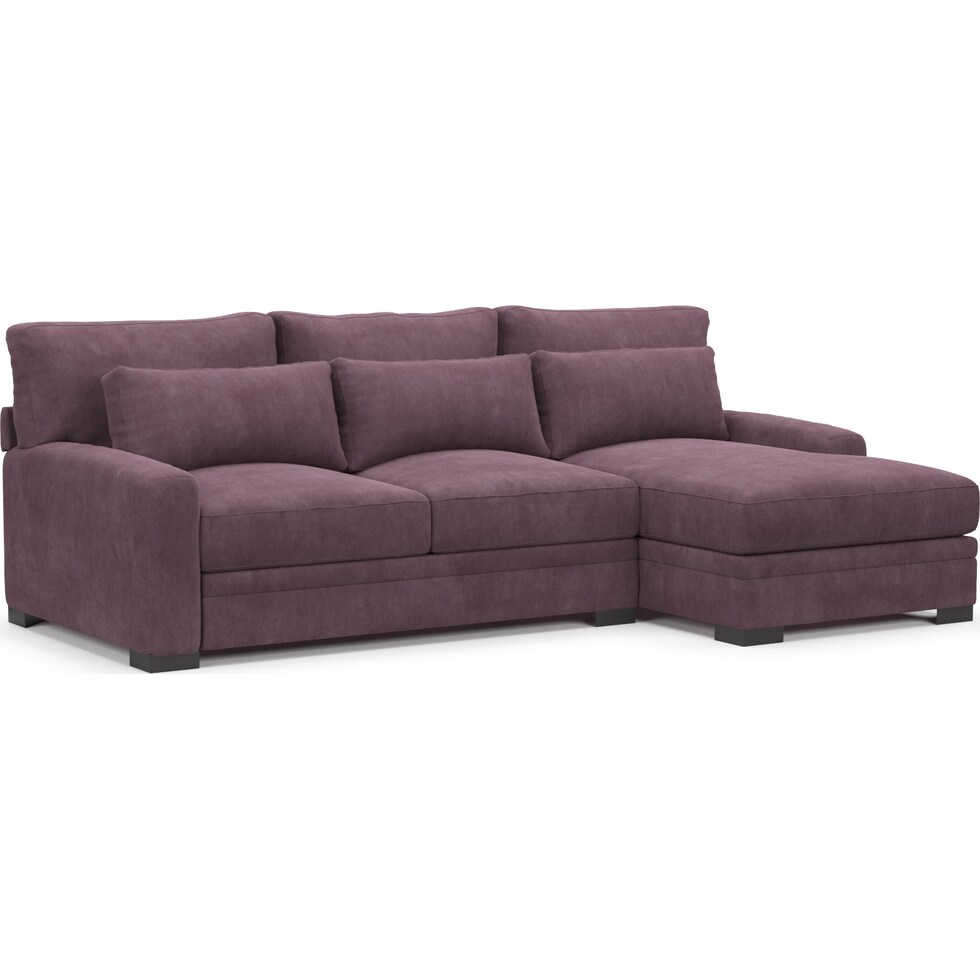 winston purple sectional   