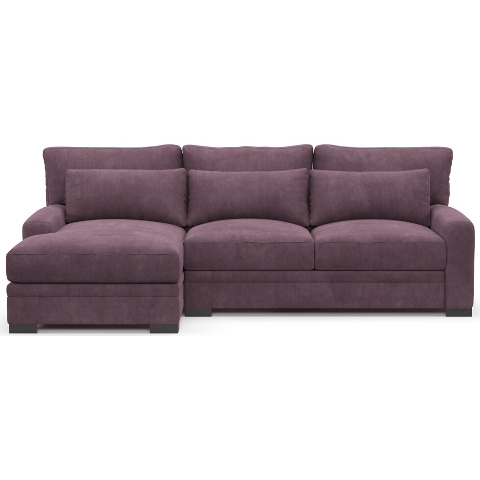 winston purple sectional   