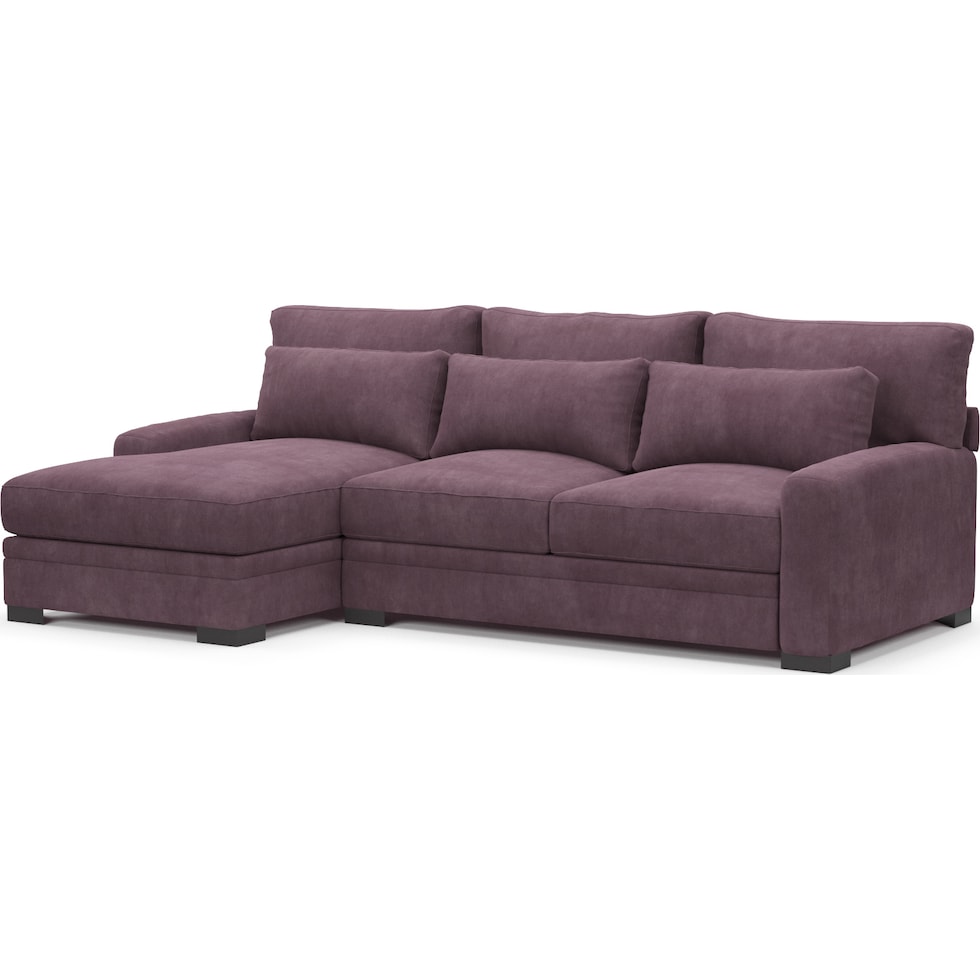 winston purple sectional   