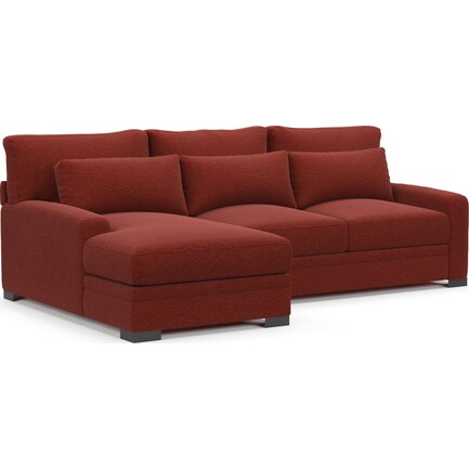 Winston Foam Comfort 2-Piece Sectional with Left-Facing Chaise - Bloke Brick