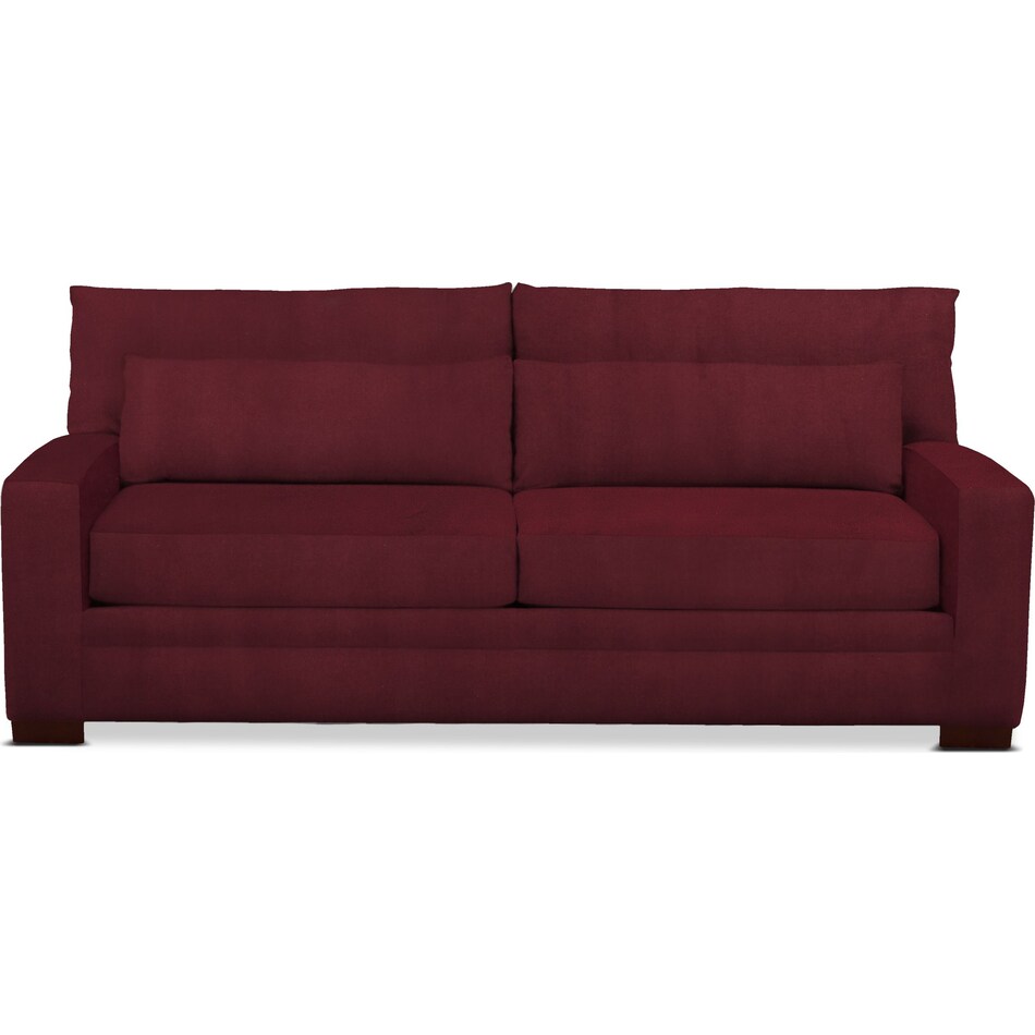 winston red sofa   