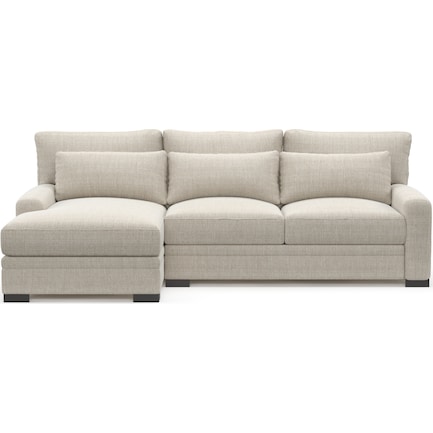 Winston Foam Comfort 2-Piece Sectional with Left-Facing Chaise - Mason Porcelain