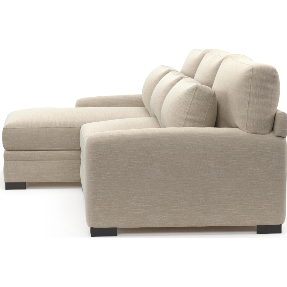 winston white  pc sectional with left facing chaise   