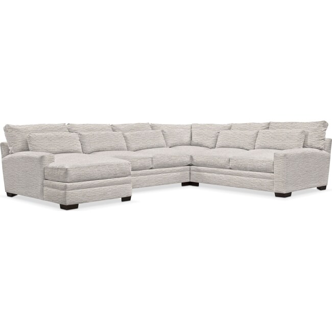 Living Room Furniture - Winston 4-Piece Sectional with Chaise