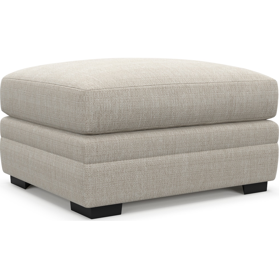 winston white ottoman   