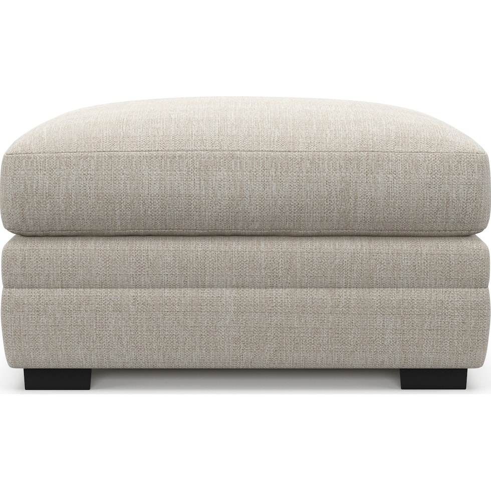 winston white ottoman   