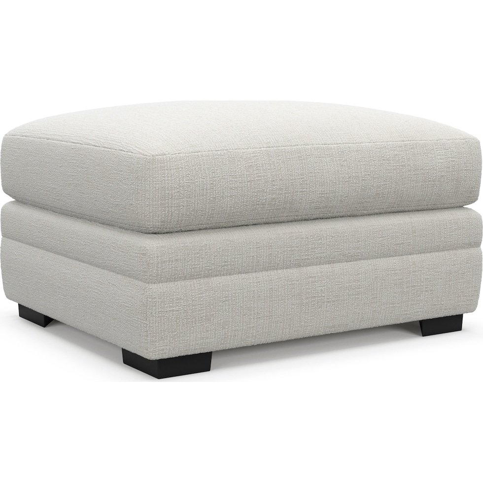 winston white ottoman   