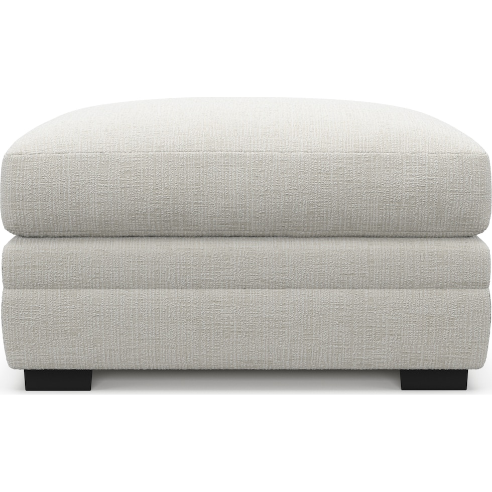 winston white ottoman   