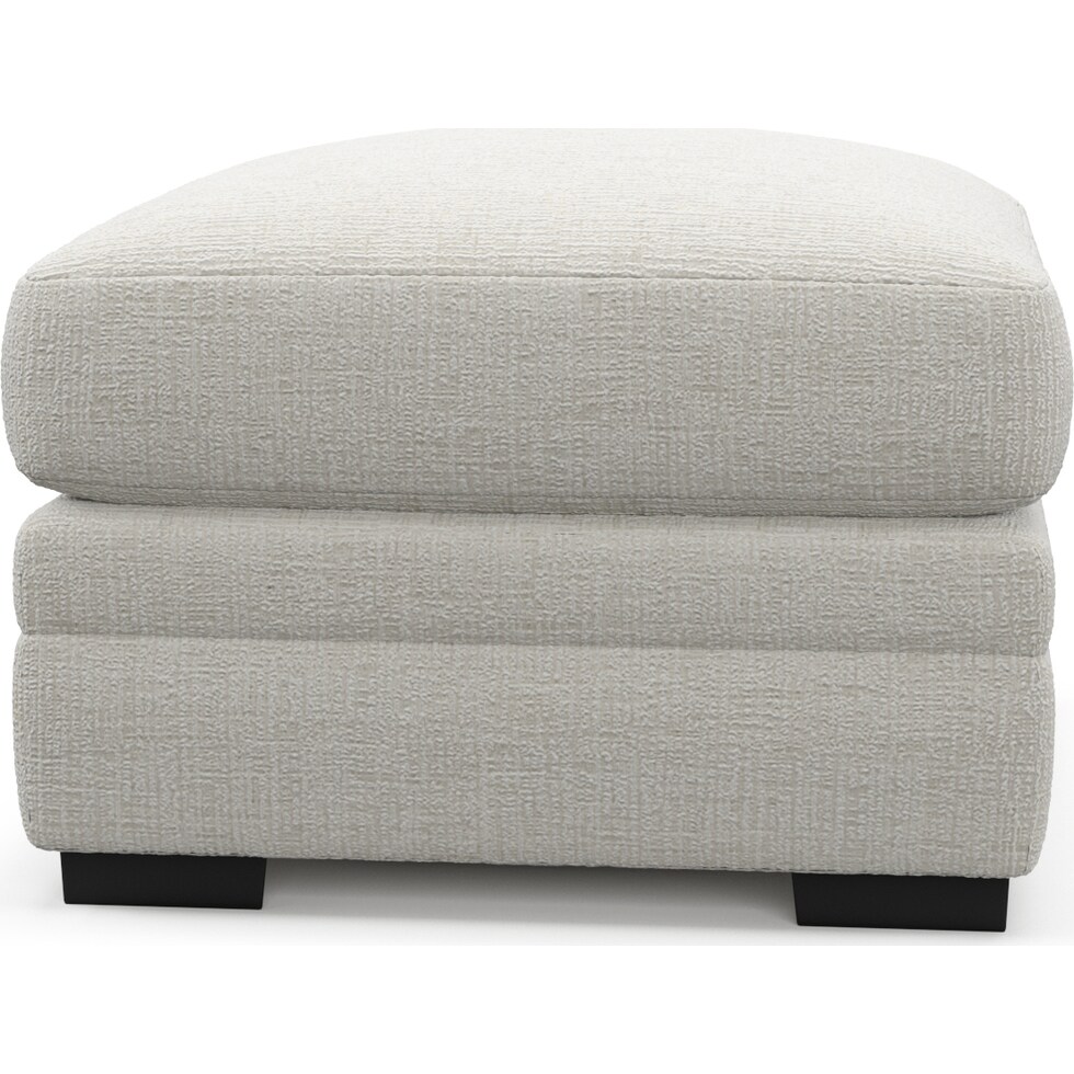 winston white ottoman   