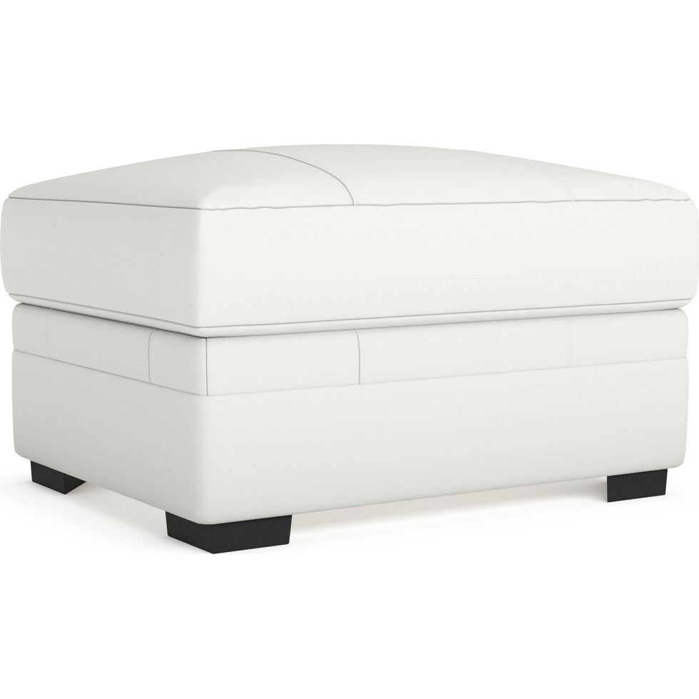 winston white ottoman   