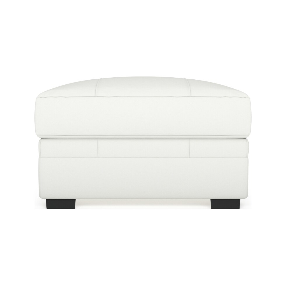 winston white ottoman   