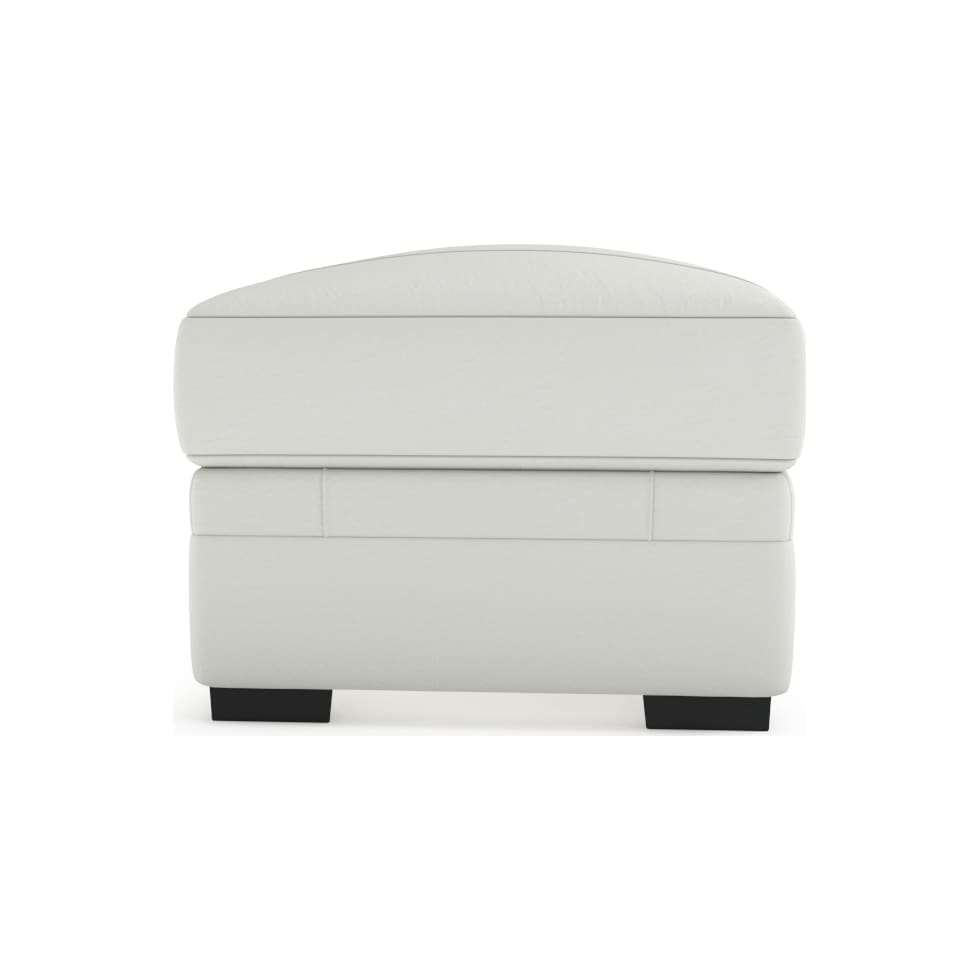winston white ottoman   