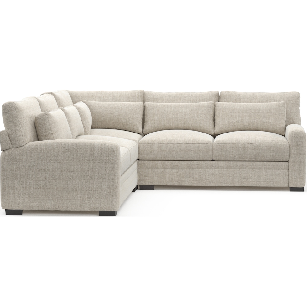 winston white sectional   