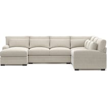 winston white sectional   