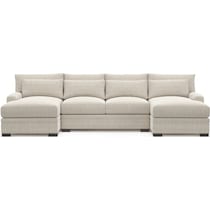 winston white sectional   